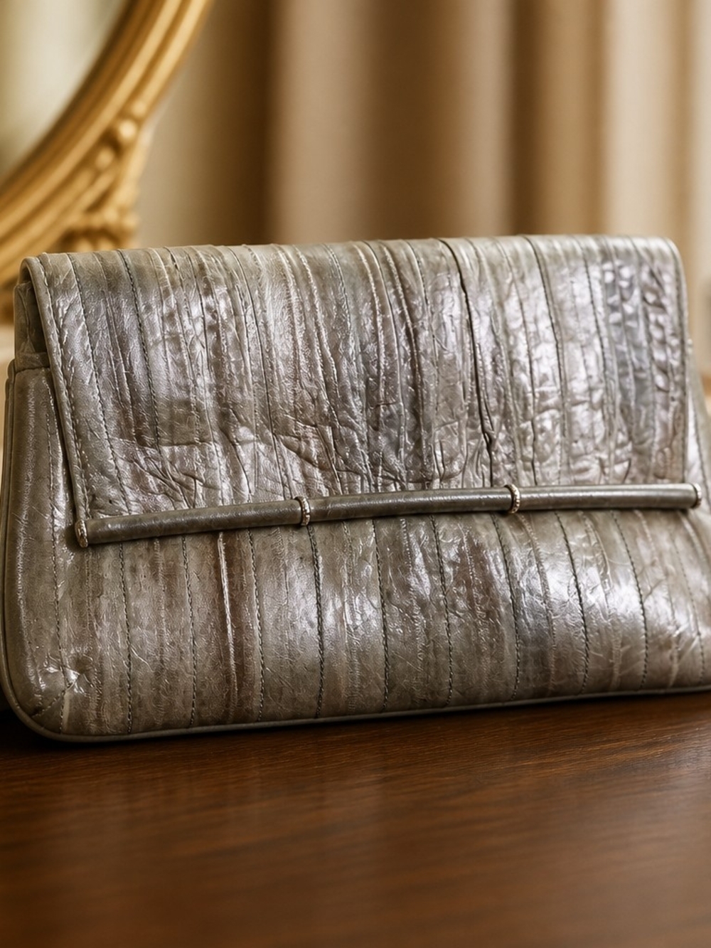 Eel Skin textured Clutch